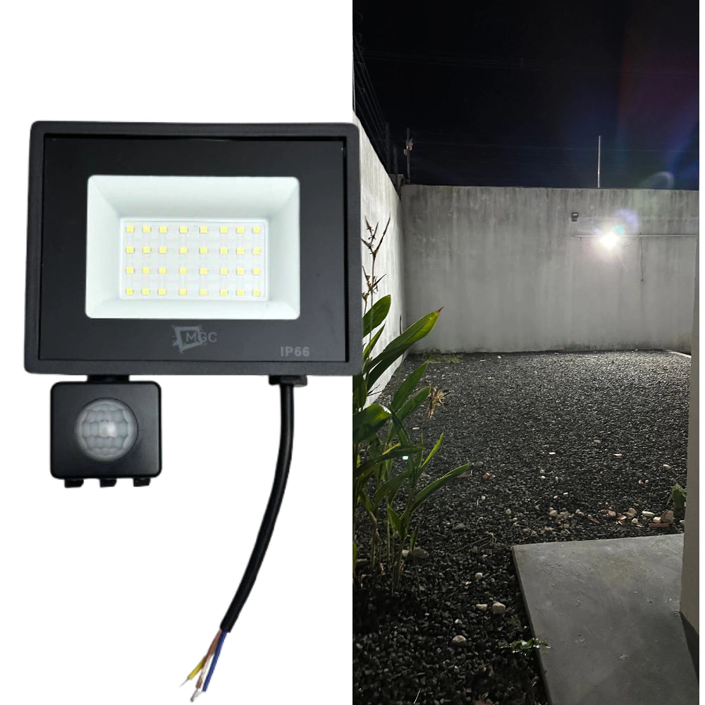 Refletor LED RLT-50SR 50W c/ Sensor de Presença IP66, 6500K, SMD MGC