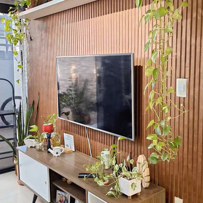 Painel de Ripa Laminado de EVA Autocolante Auréon - Sofisticação e Conforto em Cada Detalhe