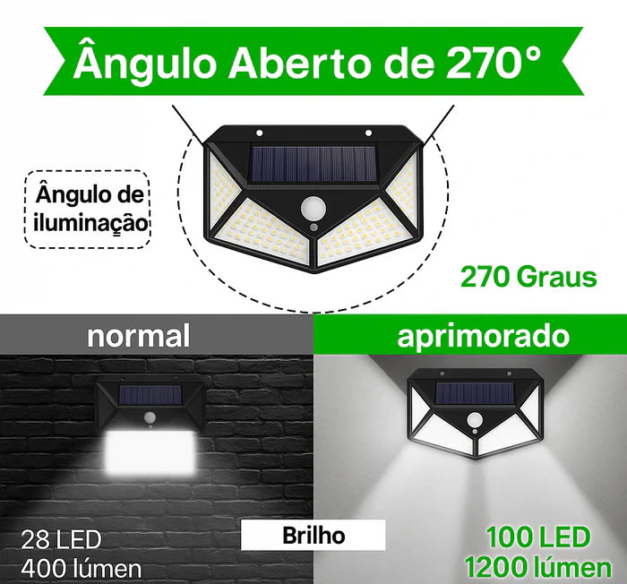 Luminária Bateria Solar - Compre 1 Leve 3