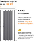 Porta Sanfonada Luxo - Ajustavel até 120 cm + BRINDE HOJE (Compre 1 Leve 2) 🔥Queima de Estoque🔥